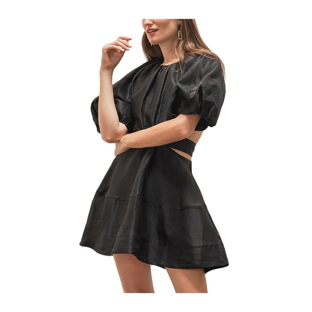 Aje Statement Black Psychedelia Cutout Mini Dress Size 8